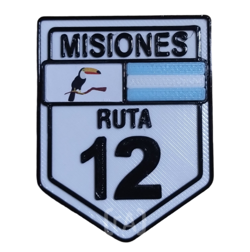 Imán cartel Ruta 12